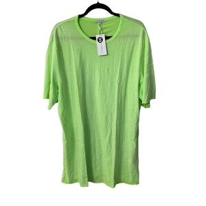 Cotton Citizen Short Sleeve Slouched Crewneck Lime Green TShirt Sz XXL NWT